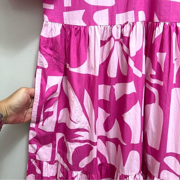 Oliphant Tuckernuck Munthe Puff Sleeve Maxi Dress in Twiggy Pink Floral Size XS - Picture 9 of 14